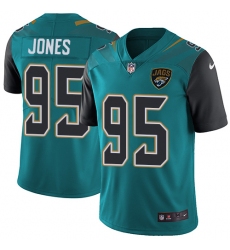 Youth Nike Jacksonville Jaguars #95 Abry Jones Teal Green Team Color Vapor Untouchable Limited Player NFL Jersey