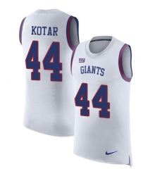 Men's Nike New York Giants #44 Doug Kotar White Rush Player Name & Number Tank Top NFL Jersey