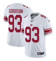 Men's Nike New York Giants #93 B.J. Goodson White Vapor Untouchable Limited Player NFL Jersey