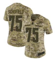 Women's Nike Los Angeles Chargers #75 Michael Schofield Limited Camo 2018 Salute to Service NFL Jersey