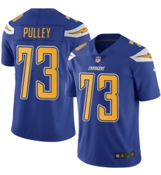 Men's Nike Los Angeles Chargers #73 Spencer Pulley Limited Electric Blue Rush Vapor Untouchable NFL Jersey