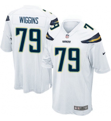 Men's Nike Los Angeles Chargers #79 Kenny Wiggins Game White NFL Jersey