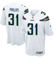 Men's Nike Los Angeles Chargers #31 Adrian Phillips Game White NFL Jersey