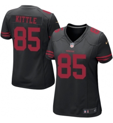 Women's Nike San Francisco 49ers #85 George Kittle Game Black NFL Jersey