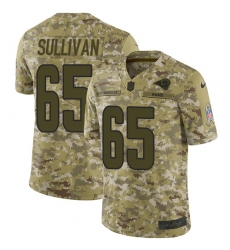 Youth Nike Los Angeles Rams #65 John Sullivan Limited Camo 2018 Salute to Service NFL Jersey