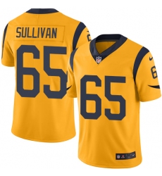 Youth Nike Los Angeles Rams #65 John Sullivan Limited Gold Rush Vapor Untouchable NFL Jersey