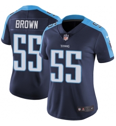 Women's Nike Tennessee Titans #55 Jayon Brown Navy Blue Alternate Vapor Untouchable Limited Player NFL Jersey