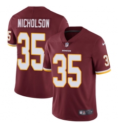 Men's Nike Washington Redskins #35 Montae Nicholson Burgundy Red Team Color Vapor Untouchable Limited Player NFL Jersey
