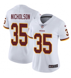 Women's Nike Washington Redskins #35 Montae Nicholson White Vapor Untouchable Elite Player NFL Jersey
