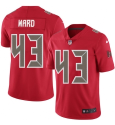Men's Nike Tampa Bay Buccaneers #43 T.J. Ward Elite Red Rush Vapor Untouchable NFL Jersey