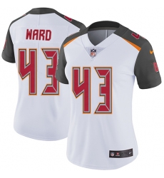 Women's Nike Tampa Bay Buccaneers #43 T.J. Ward White Vapor Untouchable Elite Player NFL Jersey
