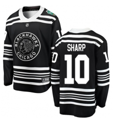 Men's Chicago Blackhawks #10 Patrick Sharp Black 2019 Winter Classic Fanatics Branded Breakaway NHL Jersey