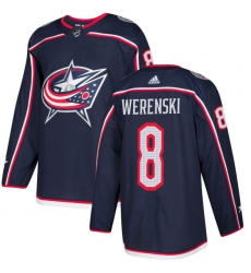 Youth Adidas Columbus Blue Jackets #8 Zach Werenski Premier Navy Blue Home NHL Jersey