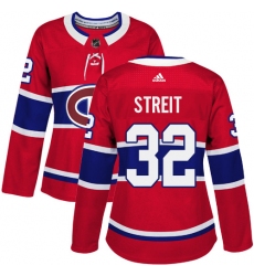 Women's Adidas Montreal Canadiens #32 Mark Streit Premier Red Home NHL Jersey