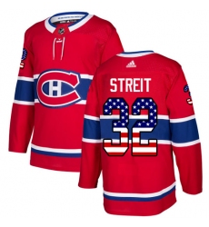 Youth Adidas Montreal Canadiens #32 Mark Streit Authentic Red USA Flag Fashion NHL Jersey