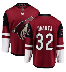 Youth Arizona Coyotes #32 Antti Raanta Fanatics Branded Burgundy Red Home Breakaway NHL Jersey