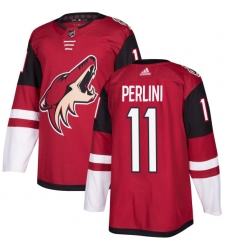 Men's Adidas Arizona Coyotes #11 Brendan Perlini Authentic Burgundy Red Home NHL Jersey