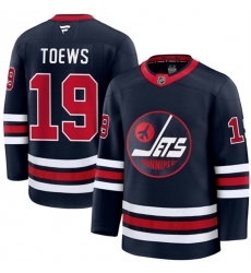 Men's Winnipeg Jets #19 Jonathan Toews Navy 2024-25 Alternate Stitched Hockey Jersey