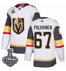 Women's Adidas Vegas Golden Knights #67 Teemu Pulkkinen Authentic White Away 2018 Stanley Cup Final NHL Jersey