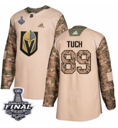 Youth Adidas Vegas Golden Knights #89 Alex Tuch Authentic Camo Veterans Day Practice 2018 Stanley Cup Final NHL Jersey