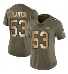 Women's Nike Tampa Bay Buccaneers #53 Adarius Glanton Limited Olive/Gold 2017 Salute to Service NFL Jersey