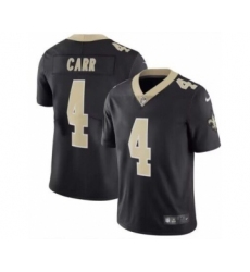 Men's New Orleans Saints #4 Derek Carr Black Vapor Limited Stitched Jersey