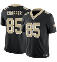 Men's New Orleans Saints #85 Jalen Cropper Black 2026 F.U.S.E. Vapor Limited Football Stitched Jersey