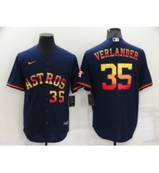 Men's Houston Astros #35 Justin Verlander 2022 Navy Cool Base Stitched Jersey