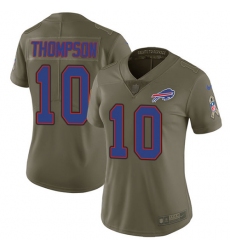 Women's Nike Buffalo Bills #10 Deonte Thompson Limited Olive 2017 Salute to Service NFL Jersey
