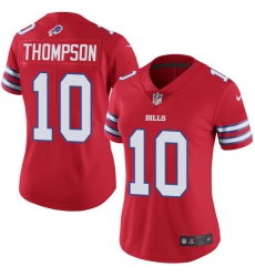 Women's Nike Buffalo Bills #10 Deonte Thompson Limited Red Rush Vapor Untouchable NFL Jersey
