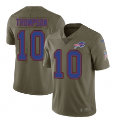 Youth Nike Buffalo Bills #10 Deonte Thompson Limited Olive 2017 Salute to Service NFL Jersey