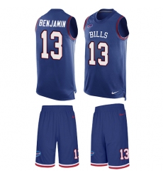 Men's Nike Buffalo Bills #13 Kelvin Benjamin Limited Royal Blue Tank Top Suit NFL Jersey