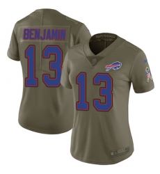 Women's Nike Buffalo Bills #13 Kelvin Benjamin Limited Olive 2017 Salute to Service NFL Jersey