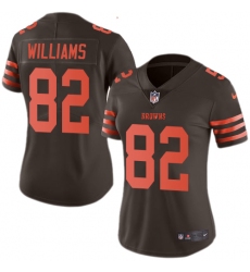 Women's Nike Cleveland Browns #82 Kasen Williams Limited Brown Rush Vapor Untouchable NFL Jersey