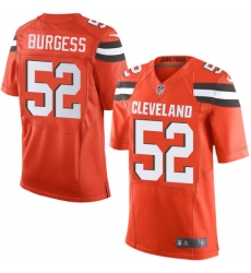 Men's Nike Cleveland Browns #52 James Burgess Elite Orange Alternate NFL Jersey