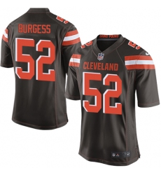 Men's Nike Cleveland Browns #52 James Burgess Game Brown Team Color NFL Jersey