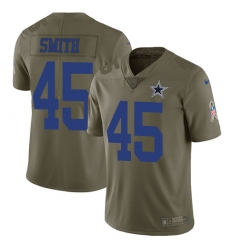Men's Nike Dallas Cowboys #45 Rod Smith Limited Olive 2017 Salute to Service NFL Jersey