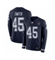 Youth Nike Dallas Cowboys #45 Rod Smith Limited Navy Blue Therma Long Sleeve NFL Jersey