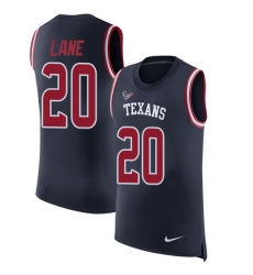 Men's Nike Houston Texans #20 Jeremy Lane Navy Blue Rush Player Name & Number Tank Top NFL Jersey