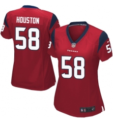 Women's Nike Houston Texans #58 Lamarr Houston Game Red Alternate NFL Jersey