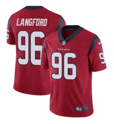 Men's Nike Houston Texans #96 Kendall Langford Red Alternate Vapor Untouchable Limited Player NFL Jersey