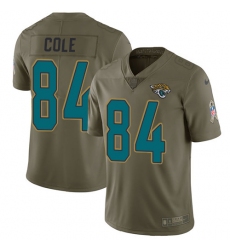 Youth Nike Jacksonville Jaguars #84 Keelan Cole Limited Olive 2017 Salute to Service NFL Jersey