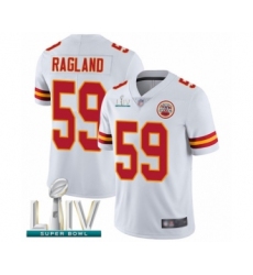 Men's Kansas City Chiefs #59 Reggie Ragland White Vapor Untouchable Limited Player Super Bowl LIV Bound Football Jersey
