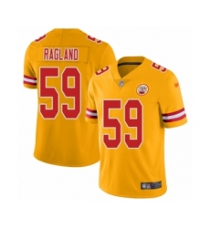 Women's Kansas City Chiefs #59 Reggie Ragland Limited Gold Inverted Legend Football Jersey