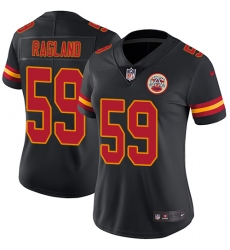 Women's Nike Kansas City Chiefs #59 Reggie Ragland Limited Black Rush Vapor Untouchable NFL Jersey