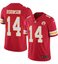 Men's Nike Kansas City Chiefs #14 Demarcus Robinson Red Team Color Vapor Untouchable Limited Player NFL Jersey