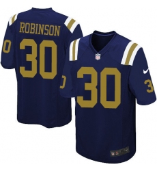 Men's Nike New York Jets #30 Rashard Robinson Game Navy Blue Alternate NFL Jersey