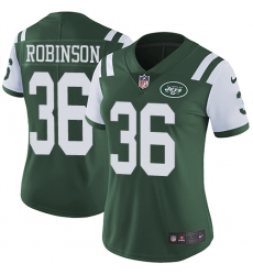 Women's Nike New York Jets #36 Rashard Robinson Green Team Color Vapor Untouchable Elite Player NFL Jersey