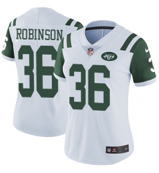 Women's Nike New York Jets #36 Rashard Robinson White Vapor Untouchable Limited Player NFL Jersey