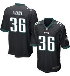 Men's Nike Philadelphia Eagles #36 Jay Ajayi Game Black Alternate NFL Jersey